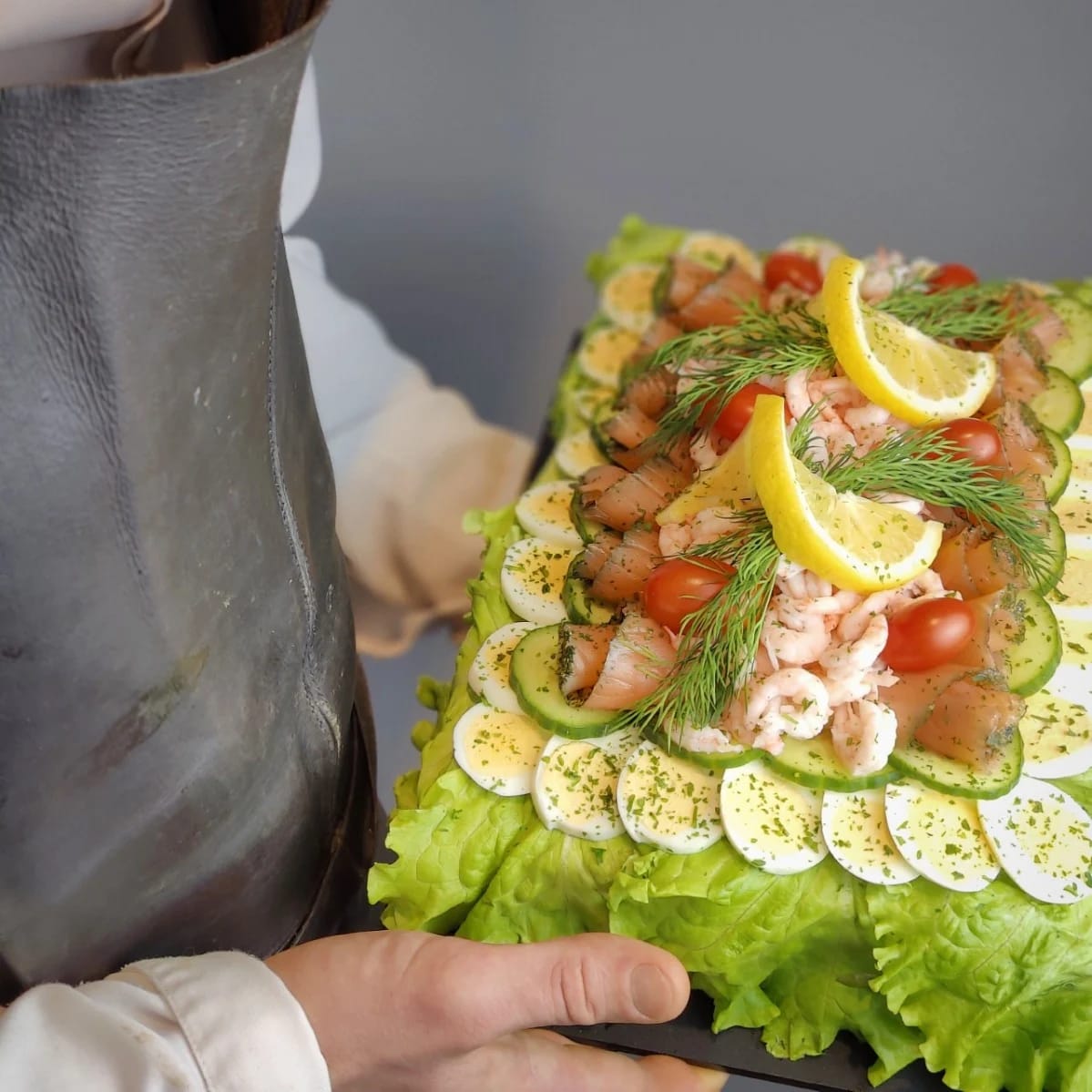 Smörgåstårta Lax & Räkor Catering ICA Kvantum Boden